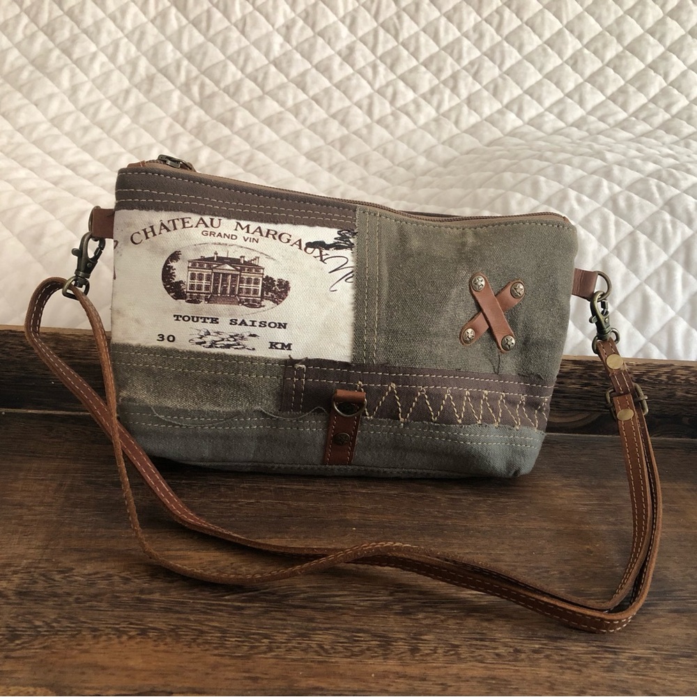 Myra Bag Crossbody - Gray and Brown